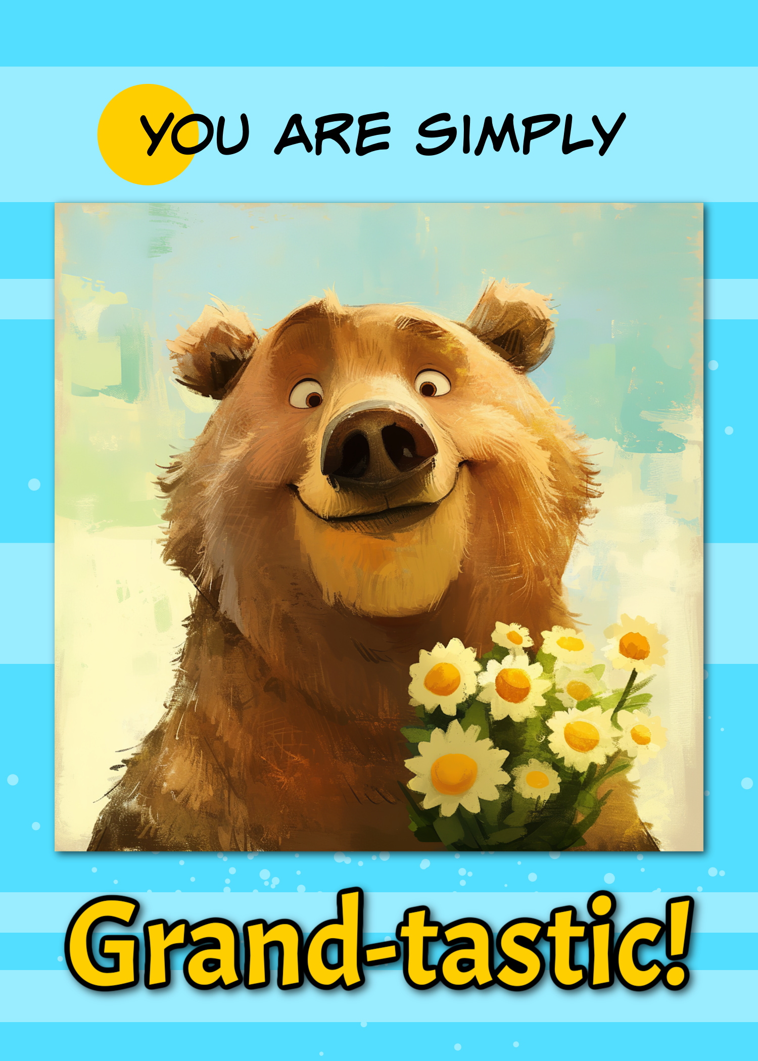 grandparents day bear daisies